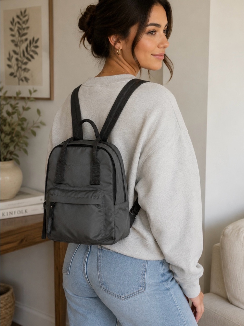 Madden Girl Charcoal Backpack
